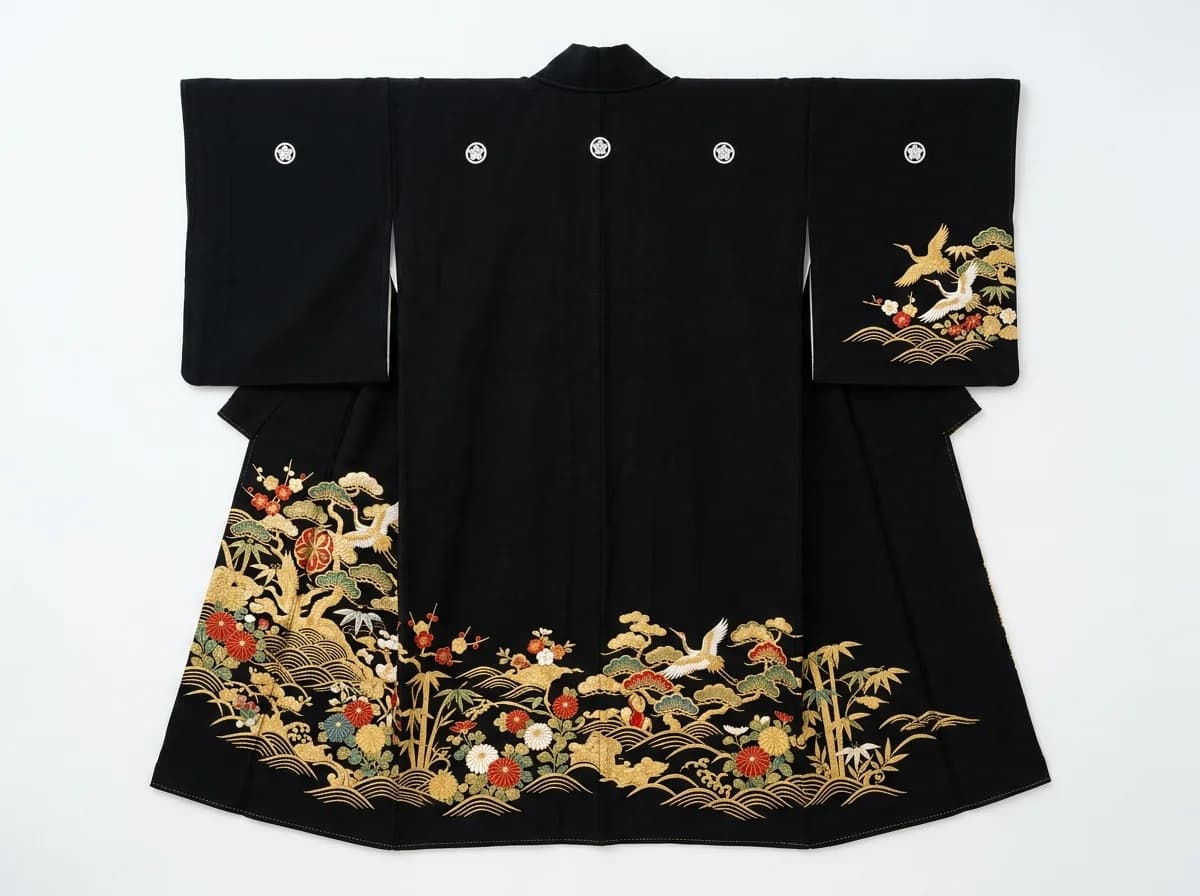 黒留袖 比翼仕立て