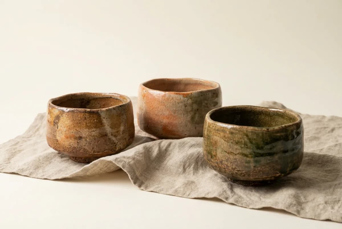 稽古用 楽焼茶碗 3点セット