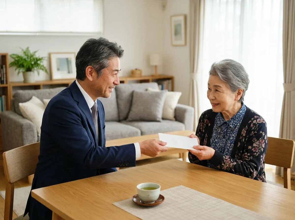 その場で現金お渡し